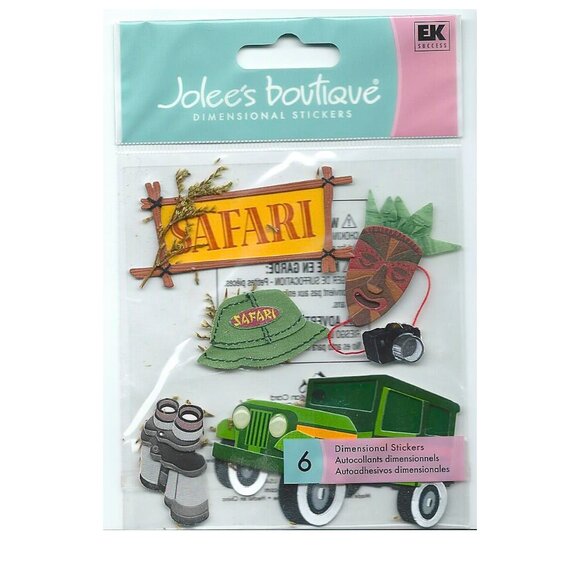 Safari Stickers Jolee's Boutique Dimensional Scrapbook Sticker Pack EK SUCCESS - Picture 1 of 2